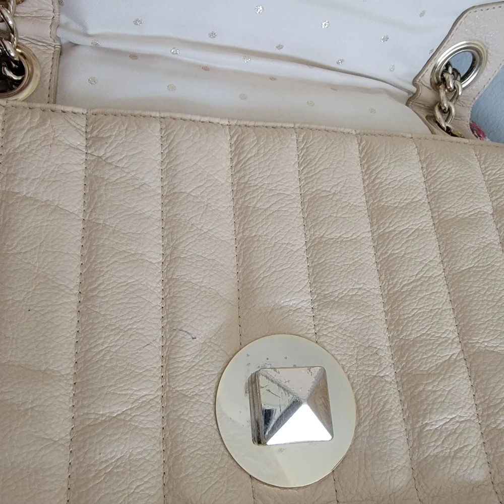 Kate spade Gold Chain Shoulder Bag beige Purse